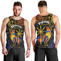 Philippines Sarimanok Men Tank Top Papanok Legendary Bird Okir Polynesian Pattern LT14 - Polynesian Pride