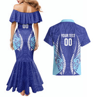 Northland 2026 Rugby Custom Couples Matching Mermaid Dress and Hawaiian Shirt NZ Maori Silver Fern