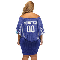 Northland 2026 Rugby Custom Family Matching Off Shoulder Short Dress and Hawaiian Shirt NZ Maori Silver Fern