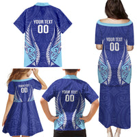 Northland 2026 Rugby Custom Family Matching Puletasi and Hawaiian Shirt NZ Maori Silver Fern