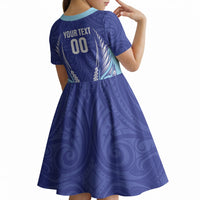 Northland 2026 Rugby Custom Kid Short Sleeve Dress NZ Maori Silver Fern LT14 - Polynesian Pride