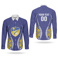 Otago 2026 Rugby Custom Couples Matching Mermaid Dress and Long Sleeve Button Shirt NZ Maori Silver Fern LT14 - Polynesian Pride