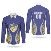 Otago 2026 Rugby Custom Couples Matching Short Sleeve Bodycon Dress and Long Sleeve Button Shirt NZ Maori Silver Fern LT14 - Polynesian Pride