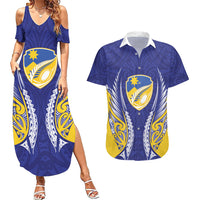 Otago 2026 Rugby Custom Couples Matching Summer Maxi Dress and Hawaiian Shirt NZ Maori Silver Fern