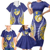 Otago 2026 Rugby Custom Family Matching Short Sleeve Bodycon Dress and Hawaiian Shirt NZ Maori Silver Fern LT14 - Polynesian Pride