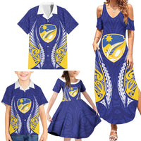 Otago 2026 Rugby Custom Family Matching Summer Maxi Dress and Hawaiian Shirt NZ Maori Silver Fern
