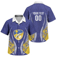 Otago 2026 Rugby Custom Family Matching Tank Maxi Dress and Hawaiian Shirt NZ Maori Silver Fern LT14 Son's Shirt Blue - Polynesian Pride