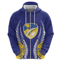 Otago 2026 Rugby Custom Zip Hoodie NZ Maori Silver Fern