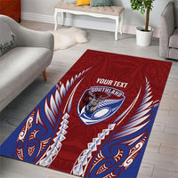 Southland 2026 Rugby Custom Area Rug NZ Maori Silver Fern