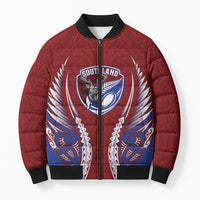 Southland 2026 Rugby Custom Bomber Puffer Jacket NZ Maori Silver Fern