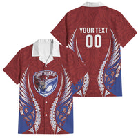 Southland 2026 Rugby Custom Family Matching Mermaid Dress and Hawaiian Shirt NZ Maori Silver Fern LT14 Dad's Shirt - Short Sleeve Maroon - Polynesian Pride