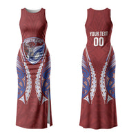 Southland 2026 Rugby Custom Family Matching Tank Maxi Dress and Hawaiian Shirt NZ Maori Silver Fern LT14 Mom's Dress Maroon - Polynesian Pride