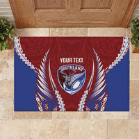 Southland 2026 Rugby Custom Rubber Doormat NZ Maori Silver Fern