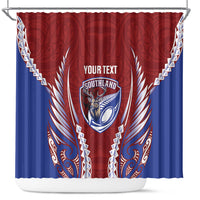 Southland 2026 Rugby Custom Shower Curtain NZ Maori Silver Fern
