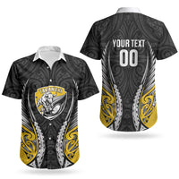 Taranaki 2026 Rugby Custom Couples Matching Tank Maxi Dress and Hawaiian Shirt NZ Maori Silver Fern LT14 - Polynesian Pride