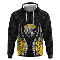 Taranaki 2026 Rugby Custom Hoodie NZ Maori Silver Fern LT14 Pullover Hoodie Black - Polynesian Pride
