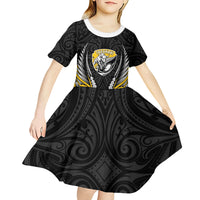 Taranaki 2026 Rugby Custom Kid Short Sleeve Dress NZ Maori Silver Fern