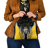 Taranaki 2026 Rugby Custom Shoulder Handbag NZ Maori Silver Fern