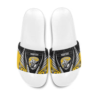 Taranaki 2026 Rugby Custom Slide Sandals NZ Maori Silver Fern