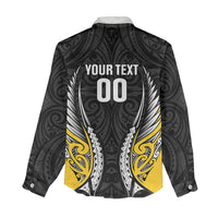 Taranaki 2026 Rugby Custom Women Casual Shirt NZ Maori Silver Fern
