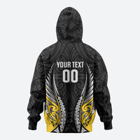 Taranaki 2026 Rugby Custom Zip Hoodie NZ Maori Silver Fern LT14 - Polynesian Pride