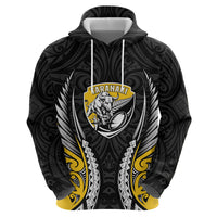 Taranaki 2026 Rugby Custom Zip Hoodie NZ Maori Silver Fern