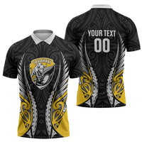 Taranaki 2026 Rugby Custom Zipper Polo Shirt NZ Maori Silver Fern