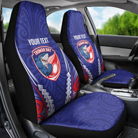 Tasman Bay 2026 Rugby Custom Car Seat Cover NZ Maori Silver Fern