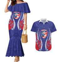 Tasman Bay 2026 Rugby Custom Couples Matching Mermaid Dress and Hawaiian Shirt NZ Maori Silver Fern