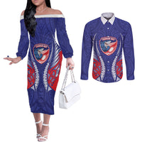 Tasman Bay 2026 Rugby Custom Couples Matching Off The Shoulder Long Sleeve Dress and Long Sleeve Button Shirt NZ Maori Silver Fern