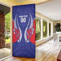 Tasman Bay 2026 Rugby Custom Door Cover NZ Maori Silver Fern LT14 - Polynesian Pride