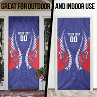 Tasman Bay 2026 Rugby Custom Door Cover NZ Maori Silver Fern LT14 - Polynesian Pride