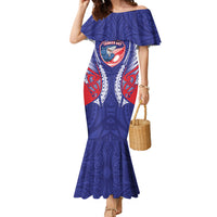 Tasman Bay 2026 Rugby Custom Family Matching Mermaid Dress and Hawaiian Shirt NZ Maori Silver Fern