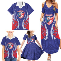 Tasman Bay 2026 Rugby Custom Family Matching Summer Maxi Dress and Hawaiian Shirt NZ Maori Silver Fern