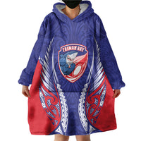 Tasman Bay 2026 Rugby Custom Wearable Blanket Hoodie NZ Maori Silver Fern