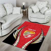 Waikato 2026 Rugby Custom Area Rug NZ Maori Silver Fern