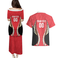 Waikato 2026 Rugby Custom Couples Matching Puletasi and Hawaiian Shirt NZ Maori Silver Fern