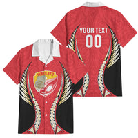 Waikato 2026 Rugby Custom Family Matching Long Sleeve Bodycon Dress and Hawaiian Shirt NZ Maori Silver Fern LT14 Dad's Shirt - Short Sleeve Red - Polynesian Pride