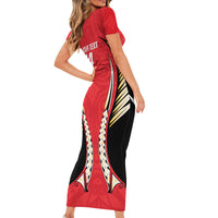 Waikato 2026 Rugby Custom Family Matching Short Sleeve Bodycon Dress and Hawaiian Shirt NZ Maori Silver Fern
