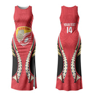 Waikato 2026 Rugby Custom Family Matching Tank Maxi Dress and Hawaiian Shirt NZ Maori Silver Fern LT14 Mom's Dress Red - Polynesian Pride