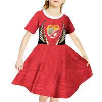 Waikato 2026 Rugby Custom Kid Short Sleeve Dress NZ Maori Silver Fern