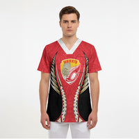 Waikato 2026 Rugby Custom Scrub Top NZ Maori Silver Fern