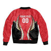 Waikato 2026 Rugby Custom Sleeve Zip Bomber Jacket NZ Maori Silver Fern