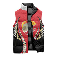 Waikato 2026 Rugby Custom Sleeveless Puffer Jacket NZ Maori Silver Fern