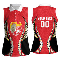 Waikato 2026 Rugby Custom Women Sleeveless Polo Shirt NZ Maori Silver Fern