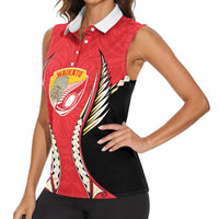 Waikato 2026 Rugby Custom Women Sleeveless Polo Shirt NZ Maori Silver Fern