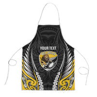 Wellington 2026 Rugby Custom Apron NZ Maori Silver Fern LT14 Black - Polynesian Pride