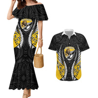 Wellington 2026 Rugby Custom Couples Matching Mermaid Dress and Hawaiian Shirt NZ Maori Silver Fern