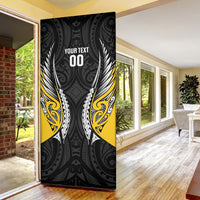 Wellington 2026 Rugby Custom Door Cover NZ Maori Silver Fern LT14 - Polynesian Pride