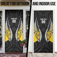 Wellington 2026 Rugby Custom Door Cover NZ Maori Silver Fern LT14 - Polynesian Pride